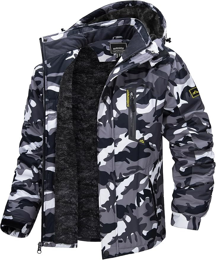 TACVASEN Men's Winter Ski Jacket Waterproof