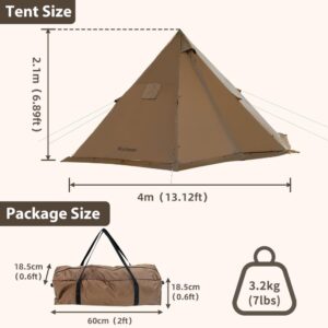 WaldWander Hot Tent with Stove Jack and Snow Skirt