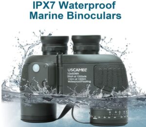USCAMEL 10×50 Marine Binoculars with Rangefinder & Compass