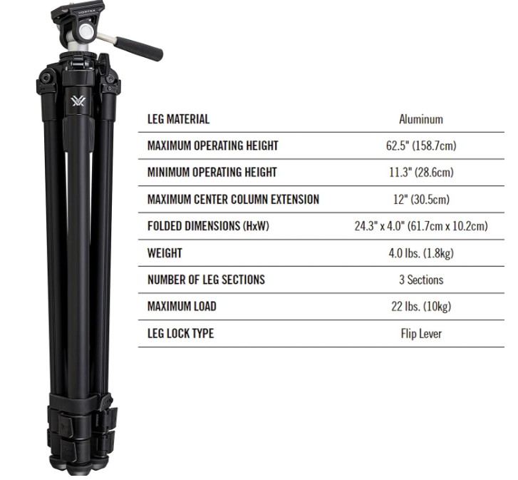 Vortex Optics High Country II Tripod Kit
