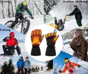 Electric Heated Glove (Rechargeable) w/ Touchscreen, Waterproof