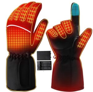 USB Heated Gloves for Men Women, Rechargeable Waterproof Touchscreen Hand Warmer Electric Heating Gloves for Raynauds Syndrome
