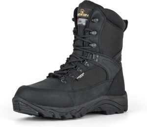 Men's Waterproof Military Tactical Work Boots with Steel Shank