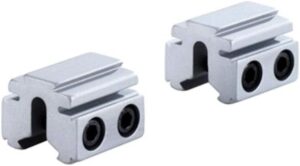 BKL 167 1" Long Tri-Mount Dovetail Riser Mount - Fits 3/8" or 11mm Dovetails - Silver