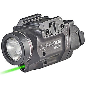 Streamlight 69438 TLR-8 X G sub 500-Lumen Rail-Mounted Tactical Weapon Light with Integrated Green Aiming Laser