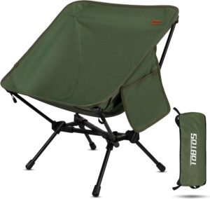 TOBTOS Ultralight Camping Chair, Portable Folding Backpacking Chair