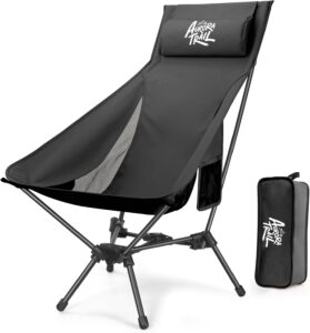 Compact Folding Camping Chair,Backpacking Chair,Supports 374lbs