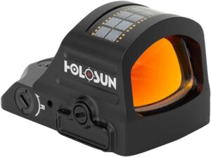 HOLOSUN HE407C-GR X2 / HS407C X2 2 MOA Dot Open Reflex Sight - Durable Shake-Awake Solar Failsafe Parallax