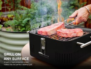 Everdure CUBE Portable Charcoal Grill, Tabletop BBQ
