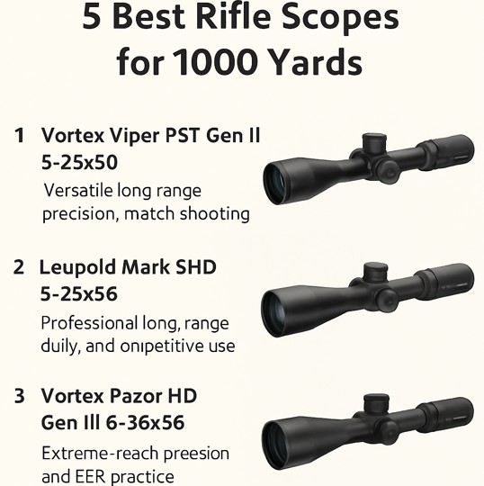 5 Best Rifle Scopes for 1000 Yards