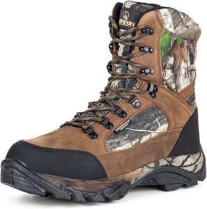 Men's Waterproof Military Tactical Work Boots with Steel Shank