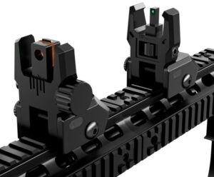 Fiber Optic Sights Flip Up Front and Rear Sites Nylon Folding Sights with Red and Green Fiber Optics