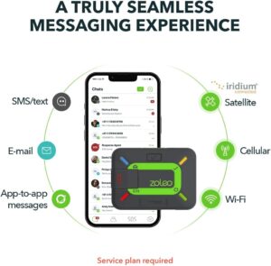 ZOLEO Satellite Communicator – Two-Way Global SMS Text Messenger & Email, Emergency SOS Alerting, Check-in & GPS Location – Android iOS Smartphone Accessory