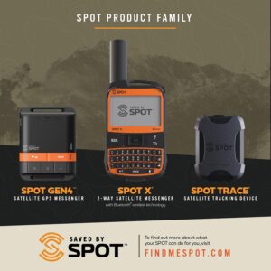 Spot X with Bluetooth 2-Way Satellite Messenger | SOS Protection | Handheld Portable 2-Way GPS Messenger for Hiking, Camping, Cars| Globalstar Satellite Network Coverage | Subscription Applicable