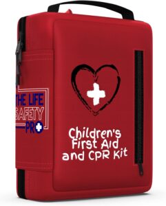 Portable First Aid Kit for Kids with CPR Shield - Ideal for Home, Car, School, Camping, and as a Travel First aid kit.