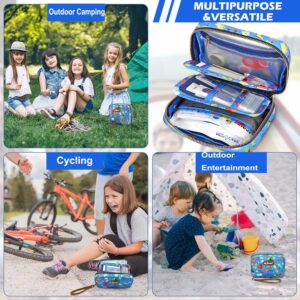 Travel First Aid Kit for Kids and Adults, 143 Pieces Portable All-Purpose Emergency First Aid Kit for Home.