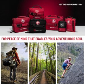 Surviveware 238 Pcs Comprehensive Premium Survival First Aid Kit.