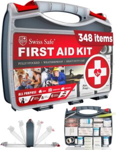 Swiss Safe 2-in-1 First Aid Kit for Car, Travel & Home, Businesses