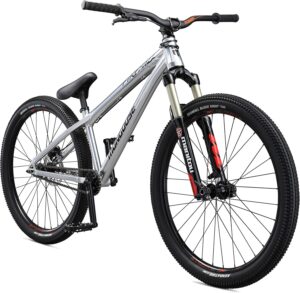 Mongoose Fireball Dirt Jump Mens and Womens Mountain Bike, 26-Inch Wheels, Mechanical Brakes, T1 Aluminum Frame.