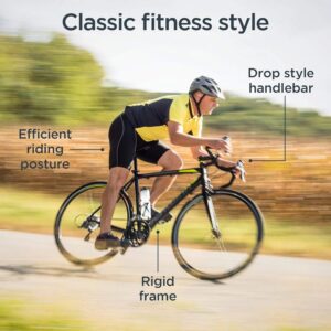 Schwinn Volare 1300 Road Bike, 700c Mens and Womens Bike, 14-Speed Drop Bar Road Bicycle, Aluminum Frame, Sport Tires.