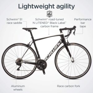 Schwinn Fastback Road Bike, Performance Road Bike for Advanced to Expert Riders, 22-Speed Drivetrain with 700c Wheels