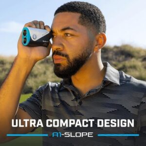 Bushnell Golf A1‑Slope Laser Rangefinder – Ultra‑Compact 6× Magnification, USB‑C Rechargeable, Pinseeker JOLT, Slope On/Off