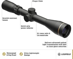 Leupold Optics, VX-Freedom Riflescopes - 4-12x40mm, 1", 1/4 MOA, Creedmoor Reticle, Matte