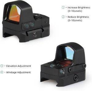 YSS 3 MOA Red Dot Sight for Pistol, Micro Reflex Sight with 22×17mm HD Lens
