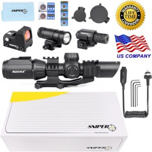 Rifle Scope 1-5X30 LPVO Scope + Flashlight + Red Laser + Red Dot (ST1-5X30L)