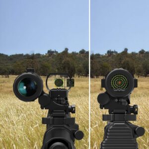 Feyachi red dot magnifie with RS-30 Reflex Sight Combo, Multiple Reticle System Red Dot Sight & Magnifier Combo Built-in Flip Mount