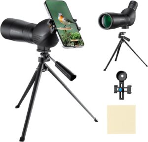 K&F Concept 20-60x60 Spotting Scopes for Target Shooting, Waterproof Spotter Scope with Tripod