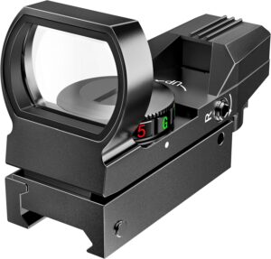 Feyachi Reflex Sight - Adjustable Reticle (4 Styles) Both Red and Green in one Sight