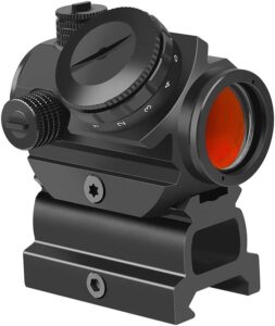 .Feyachi RDS-22 2 MOA Red Dot Sight Compact Red Dot Scope 1 x 22mm,Selectable with 5 Slots 0.83”Riser Mount