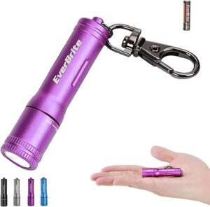 EverBrite Keychain LED Flashlight Mini Bright Key Ring Portable Pocket Torch for EDC
