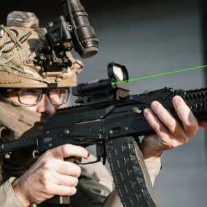 Feyachi Reflex Sight - 4 Reticle Red & Green Dot Sight Optics with Integrated Red/Green Laser Sight Less Than 5mW Output