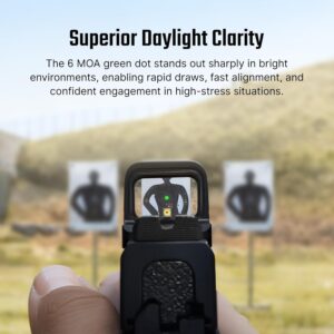 OSIGHT SE 6 MOA Green Dot Enclosed Micro Sight with RMSc