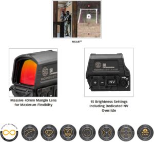 SIG SAUER ROMEO8T-AMR Red Dot Sight SOR8T101 | 1x40mm QBCD 2.0 MSAR Reticle