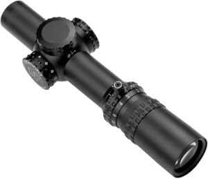 NIGHTFORCE ATACR 1-8×24mm .1 Mil-Radian Capped Turrets Daylight Visible F1 Black