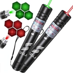 2 Pack Green and Red USB Rechargeable Presentation Pointer – Perfect for Presentations, Classroom, and Conference Use