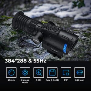 GOYOJO GRL325/GRL335 Thermal Scope for Hunting, 384x288 Thermal Vision Riflescope with High Sensitivity Optics