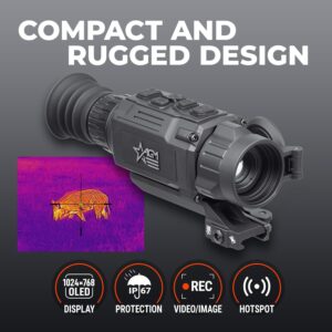AGM Global Vision Rattler V2 Thermal Imaging Rifle Scope for Hunting. High Resolution Thermal Scope with High Sensitivity Thermal Optics