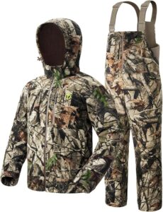 TIDEWE Hunting Clothes for Men, Silent Water Resistant Hunting Jackets and Bibs