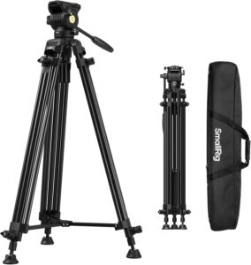 SMALLRIG 73''/186cm Heavy Duty Aluminum Alloy Video Tripod, Max Load 8kg (18lbs)