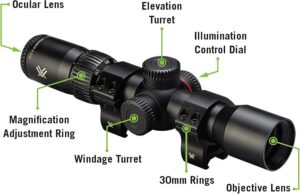 Vortex Optics Crossfire II 2-7x32 Second Focal Plane Crossbow Scope Kit - XBR-2 Reticle,Black