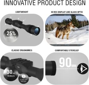 ATN X-Sight 5 LRF Smart Day/Night Hunting Scope w/Ballistics Calc, 4056x3040 Resolution