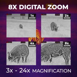 AGM Global Vision Varmint V2 Thermal Imaging Riflescope LRF for Hunting, IR Scope with 600m Laser Rangefinder