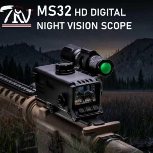 Digital Night Vision Scopes with 3.5X Optical Zoom, 1080P HD Video Recording, Waterproof Rifle Scopes for Hunting MS32