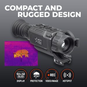 AGM Global Vision Rattler V2 Thermal Imaging Rifle Scope for Hunting. High Resolution Thermal Scope with High Sensitivity