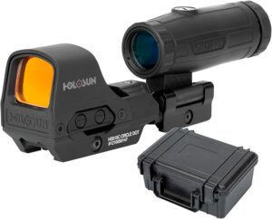 HOLOSUN HS510C & HM3X Combo Multi-Reticle Circle Dot Open Reflex Sight w/3x