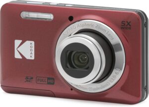 Kodak PIXPRO FZ55-RD 16MP Digital Camera 5X Optical Zoom 28mm Wide Angle 1080P Full HD Video 2.7" LCD